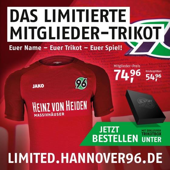 Mitgliedertrikot für Hannover 96